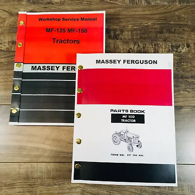 Massey Ferguson 150 Tractor Service Parts Manual Repair Shop Catalog Book Set • $69.97