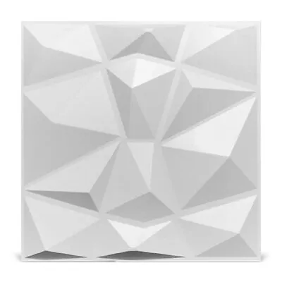 12/24P PVC 3D Decorative Interior Wall Panel Matte White Eco Friendly Home DIY • $87.29