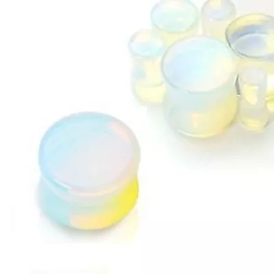 Opal Glass Ear TunnelOpalite Ear Plug StretcherSaddle Taper Sizes5mm-10mm • £2.99