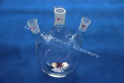 2L 2000mL 4-neck Lab Glass Round Bottom Flask Boil Flask 24/29 Joint Heavy Wall • $58