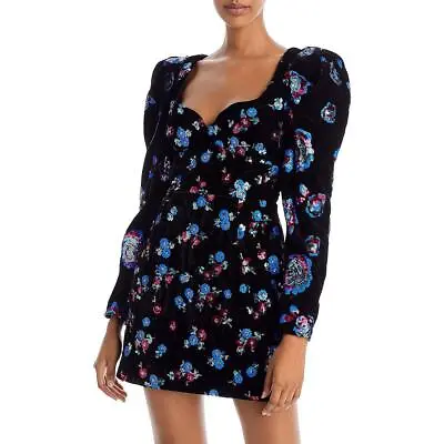 Sabina Musayev Womens Roserita Velvet Sequined Puff Sleeve Mini Dress BHFO 1389 • $105.99
