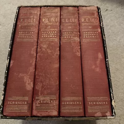 R E Lee: A Biography By Douglas Southall Freeman 4-Volume Set W/ Slipcase • $116.99