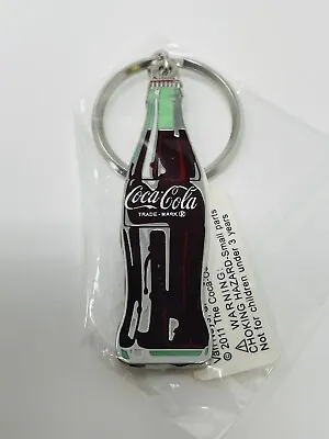 Coca Cola Mini Coke Bottle Keychain 2.75” New Old Stock 2011 • $11.44