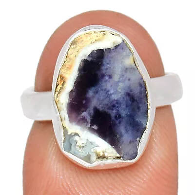 Natural Violet Flame Opal - Mexico 925 Sterling Silver Ring Jewelry S.6 CR29148 • $15.99