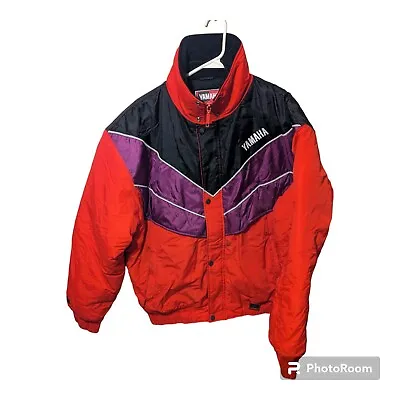 Vintage Yamaha Color Block Snow Mobile Ski Jacket Mens LT • $59.99