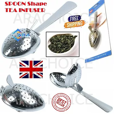 Spoon Sea Shell Stainless Steel Loose Leaf Tea Infuser Strainer Filter Spice • £5.45