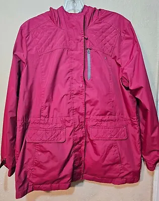 Free Country - Red Med Jacket Coat Red Lined Women's Size Large Multi Pocket  • £17.52