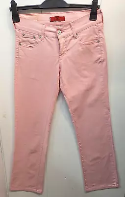 RARE Women's Levis Pink 'EVE' Square Cut Straight Leg Waist 27 Leg 30 • £9.95