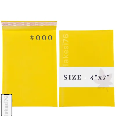 #000 Kraft Bubble Mailers 4x7 Inch Self Seal Padded Envelopes 500/1000/1500PCS • $59.71