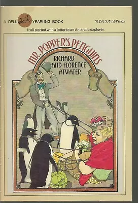 Mr Popper's Penguins Richard Atwater Florence Atwater Robert Lawson PB 1981 • $1