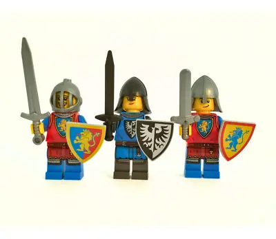 NEW Lego Castle Knights 3x Minifigure Battle Back - Lion Knights Castle 10305 • $27