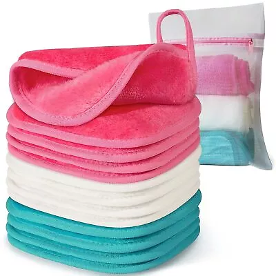 Make Up Towels Reusable Face Cloth Remover Pads Microfiber Eco-friendly 12 PACK • $25