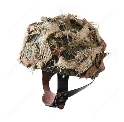 WWII UK Army P37 Airborne Paratrooper MK2 Helmet With Camouflage Cover Net Set • $204.57