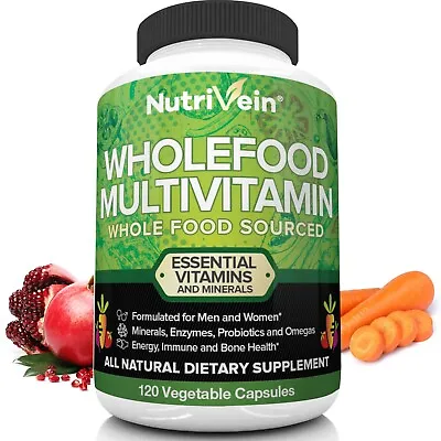 Nutrivein Whole Food Multivitamin - Complete Daily Vitamins For Men And Women • $20.99