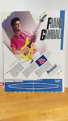 Frank Gambale Ibanez 540 Sabre Guitar 1987 Print Ad 11 X 8.5  C2 • $5.56