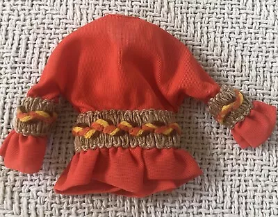 Vintage 70s Barbie Doll Orange Macrame Shirt Top Boho Groovy • $8