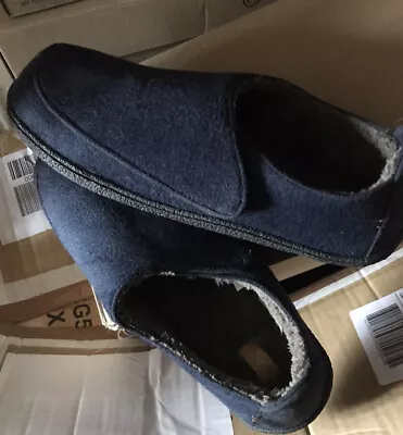 Clarks Relaxed  Charm Men's Navy Textile Slip On Slippers UK Size 11 G EU 46 • £27.99