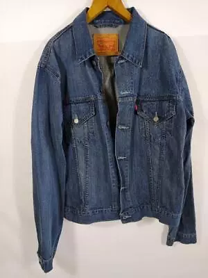 Levis Vintage Blue Denim Jacket Jean Slim Fit Trucker 72530 Size XL • £30