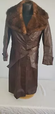 !excellent Canadiana Brown Mink Fur & Leather Jacket Coat Woman • $65.99