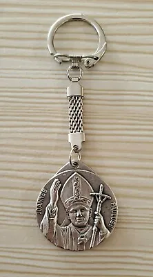 Pope John Paul II Joannes Paulus Rome Vatican City Key Ring Keychain Vintage • $29.99