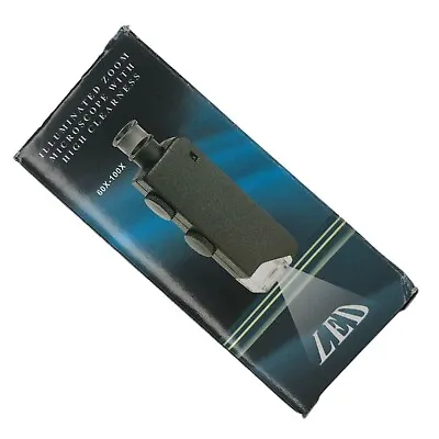 $11.35 • Buy Illuminated LED Handheld Microscope 60x-100x Adjustable Zoom (2pc)