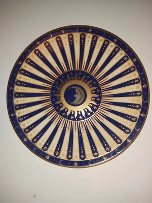 £10 • Buy Royal Worcester Navy Blue And Gold,Moon And Star Plate 2001 Celebration 