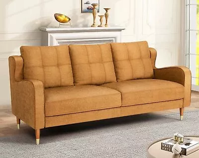 76in Comfy Couch For Living Room Mid Century Modern Couch W/ Spring Support A+ • $328.99