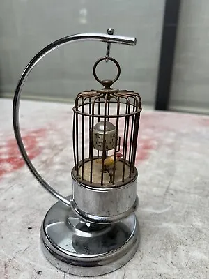 Clock Bird In Cage Vontage Table Clock Mechanical Runs Alarm • $88