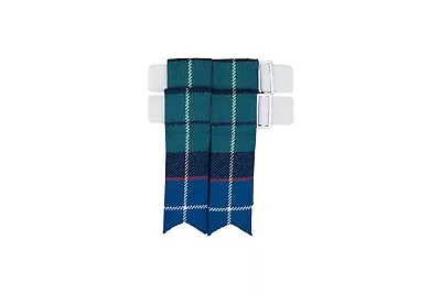 100% Wool Tartan Kilt Flashes With White Garters - Various Scottish Clans • £15