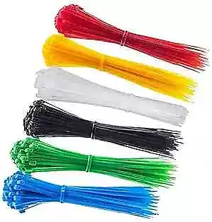 Zip Ties (Tying Length 6.7 ) 120pcs Nylon Cable Ties 6 Multi 8 Inch 6 Colors • $11.37