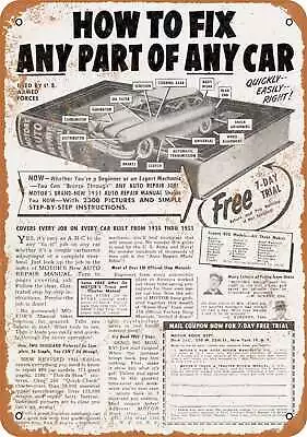 Metal Sign - 1951 Auto Repair Manual - Vintage Look Reproduction • $25.46