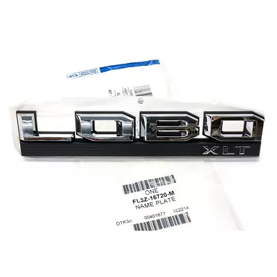 2015-2017 Ford F-150 LOBO XLT Left Fender Emblem Chrome Black OEM FL3Z-16720-M • $60.43