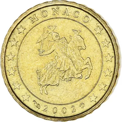 [#1025843] Monaco Rainier III 10 Euro Cent 2002 Paris AU Brass Gadoury:MC • $12.93