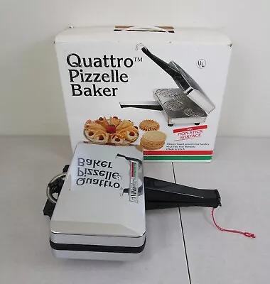 VillaWare Quattro Pizzelle Baker 5100-NS 4 Cookie Maker Non-Stick 900W Open Box • $67.96