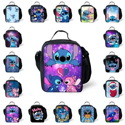 £10.99 • Buy Lilo Stitch Insulated Lunch Bag School Snack Picnic Box Bags Lunchbox Kids Gifts