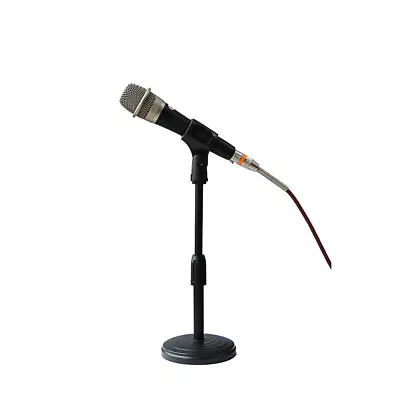 Round Base Adjustable Microphone Desk Stand With Mic Clip Microphone Stand • $8.50