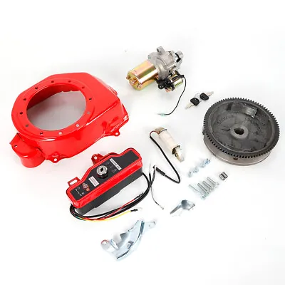 Electric Start Kit W/ Flywheel+ Starter Motor+ Fan Cover For Honda GX160 / 200 • $72.01