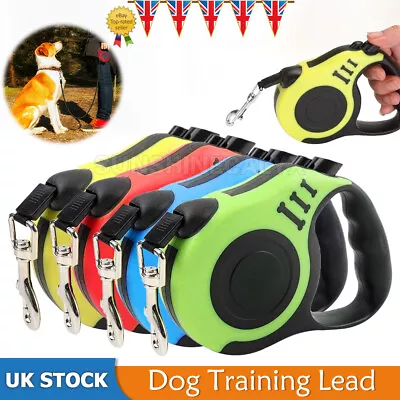 £3.49 • Buy 2 Styles Dog Leash Retractable Nylon Lead Extending Puppy Walking Running Leads