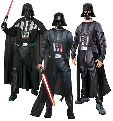 Darth Vader Mens Costume Licensed Villian Star Wars Official Fancy Dress + Mask • £28.99