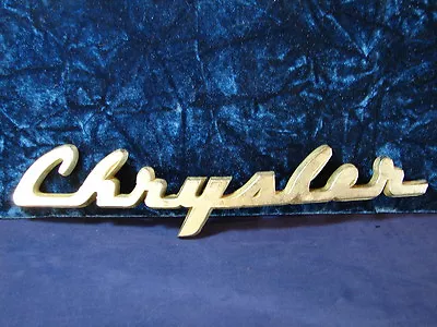 Vintage Chrysler Metal Script Emblem Grille Nameplate Ornament Trim Collectible! • $84.36