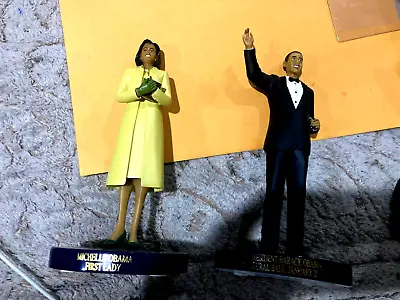 The Hamilton Collection Commemorative. Barack & Michelle Obama Figures+ CERT. • $47.99