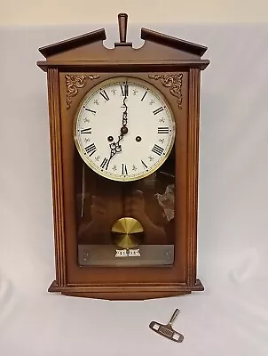 Antique German Mauthe Chime Wall Clock With Key • $50