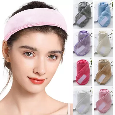 Soft Toweling Hair Accessories Women Headbands For Face Washing Makeup • $10.49