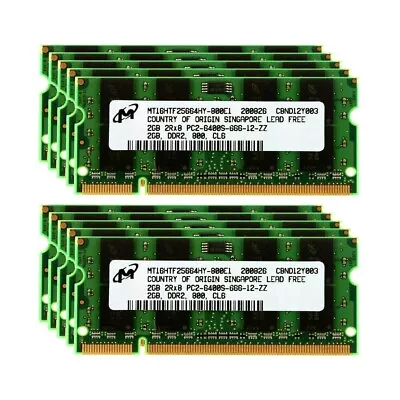 £8.99 • Buy Micron Memory Ram Laptop DDR2 PC2 2GB 4GB PC2 6400S 800MHz SODIMM 200 PIN 2X LOT