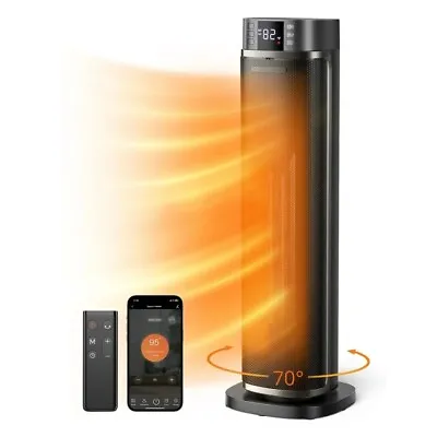 TaoTronics 1500W Space Tower Heater - Black W/ ECO Mode 12 TIMER • $49.99