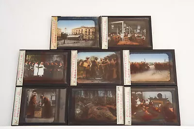 Rare Color Magic Lantern Slides Set Of 8 YMCA YWCA Activities 4 X 3 1/4'' Glass • $71.64