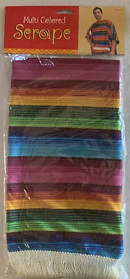 NEW Mens Mexican Hispanic Serape Poncho Halloween Adult Costume Cinco De Mayo • $22.95