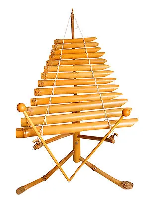 New Bamboo Xylophone Vietnamese Traditional Music Instrument T'rung Fair Trade • $19.99