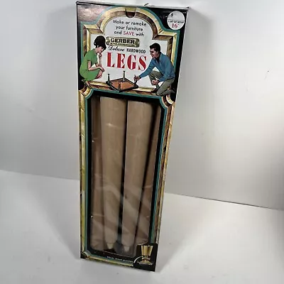 Vintage MCM GERBER DELUXE Hardwood Tapered Legs 16” New Sealed Complete • $44