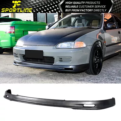 Fits 92-95 Honda Civic JDM Coupe Hatchback Mugn Style Front Bumper Lip PP • $53.57